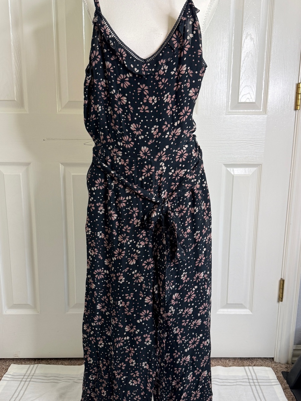 NWT Love Sam For Anthropologie 100% Silk Boho Jumpsuit Small